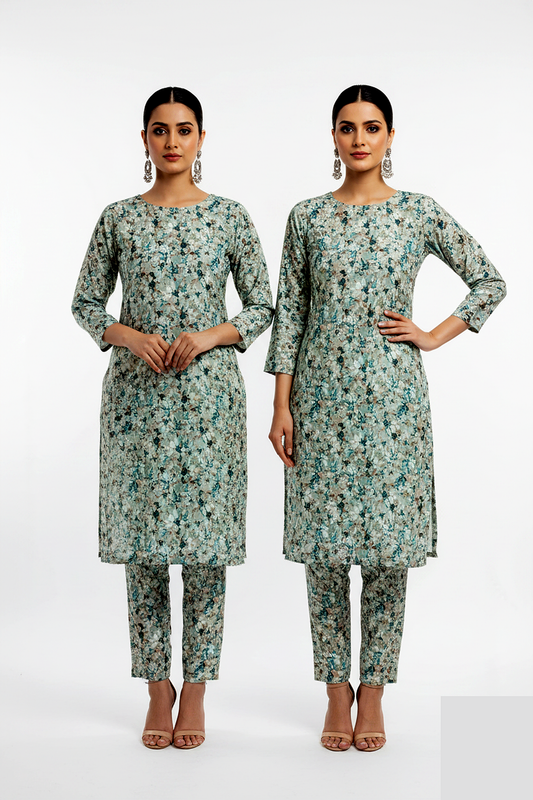 Unstitched Stone Linen Two Piece