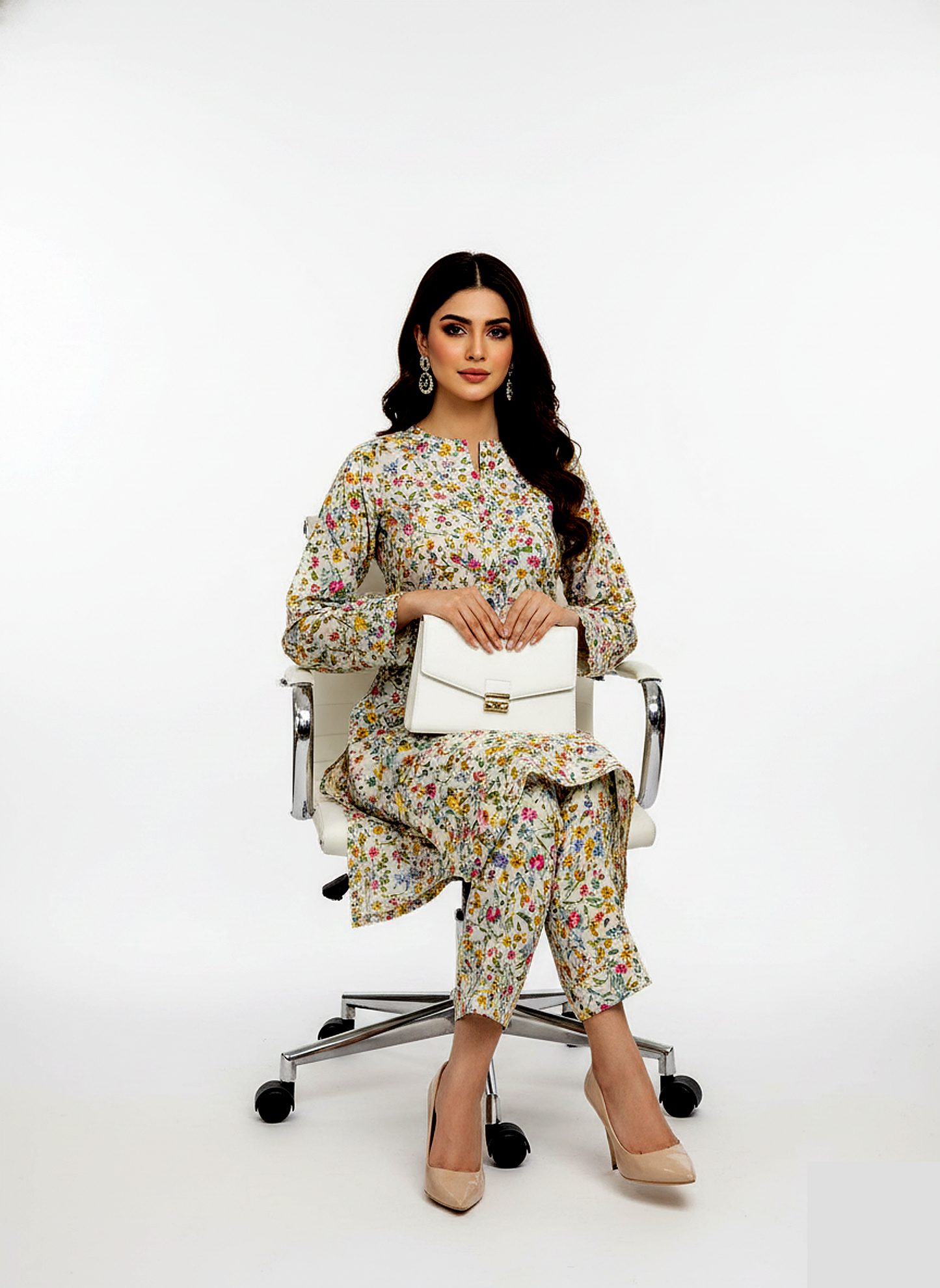 Unstitched Stone Linen Two Piece