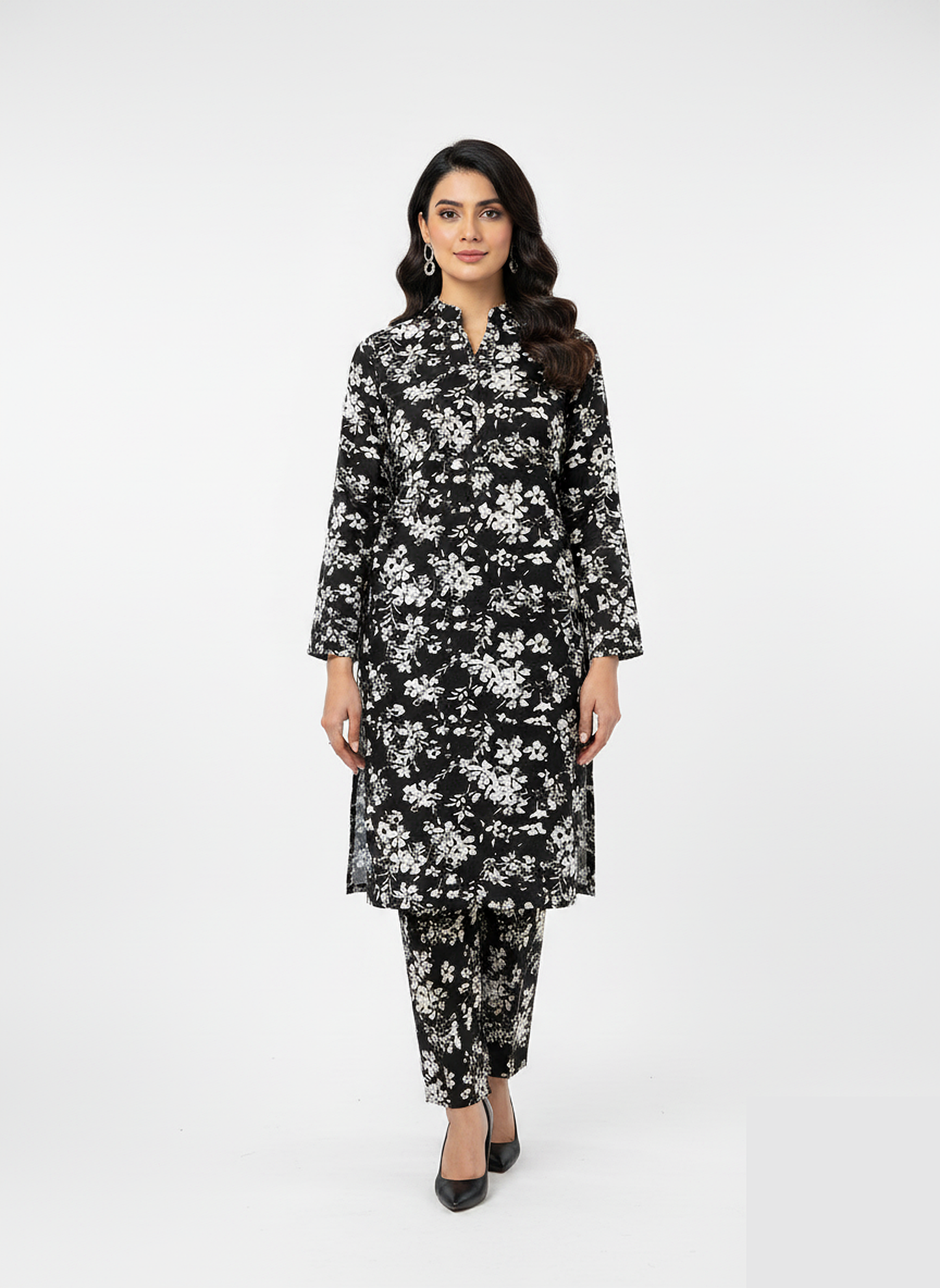 Unstitched Stone Linen Two Piece