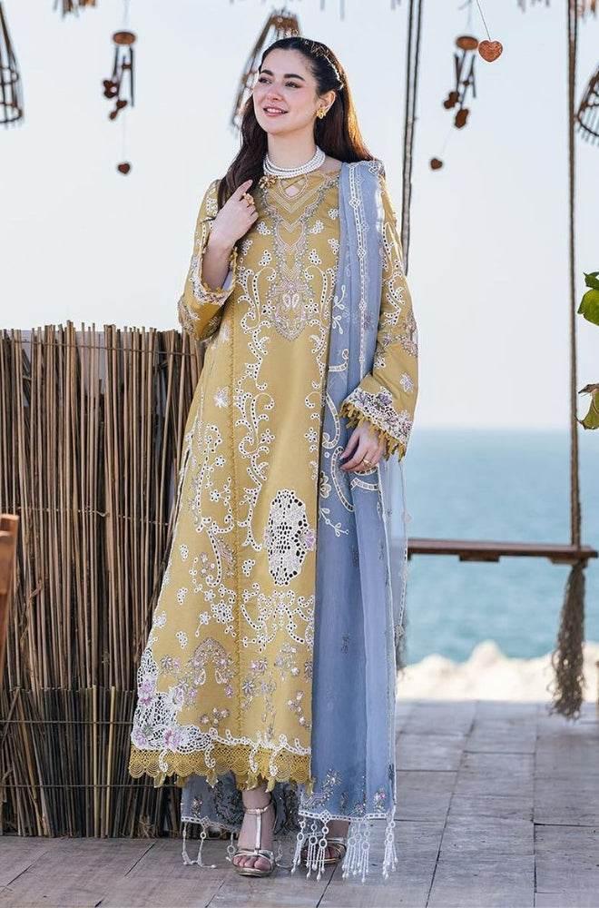 QALAMKAR LAWN UNSTITCH EMB 3PC SAHIL KINARE SELMA