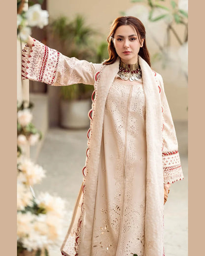 QALAMKAR LAWN UNSTITCHED EMB 3PC