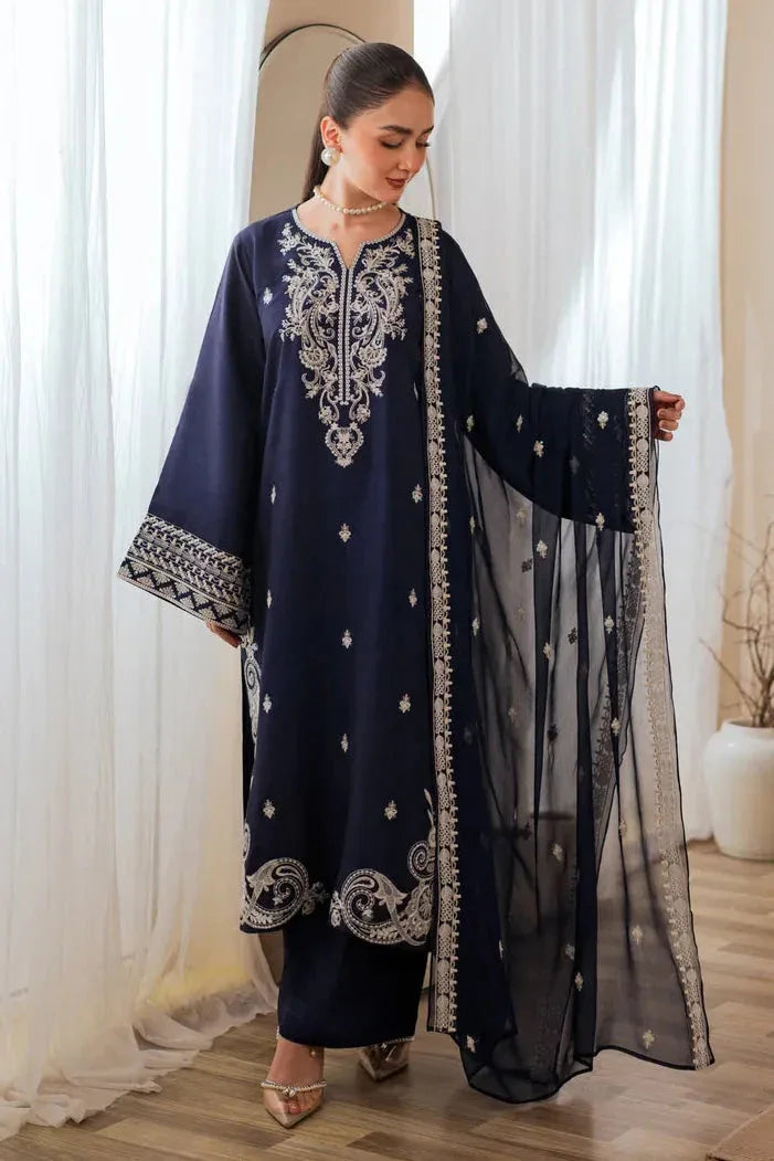NUREH LAWN LUXURY UNSTITCHED EMB 3PC