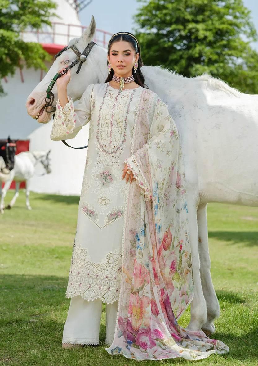 ELAF LAWN UNSTITCH EMB 3PC ELH-7B ISSABEL