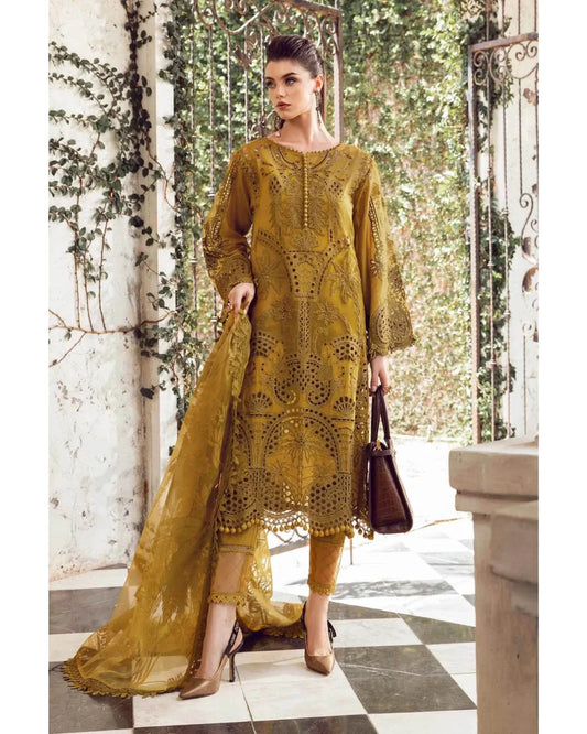 MARIA.B LAWN LUXURY UNSTITCHED EMB 3PC 24’(D-8)