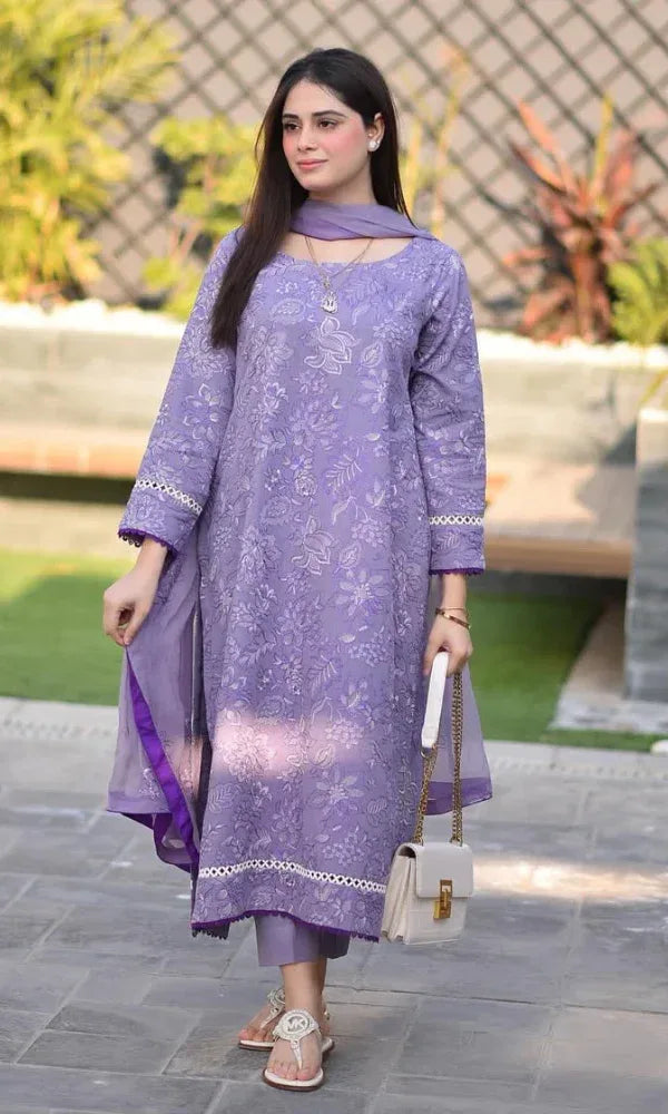 ZARA SHAHJAHAN LAWN LUXURY UNSTITCHED EMB 3PC