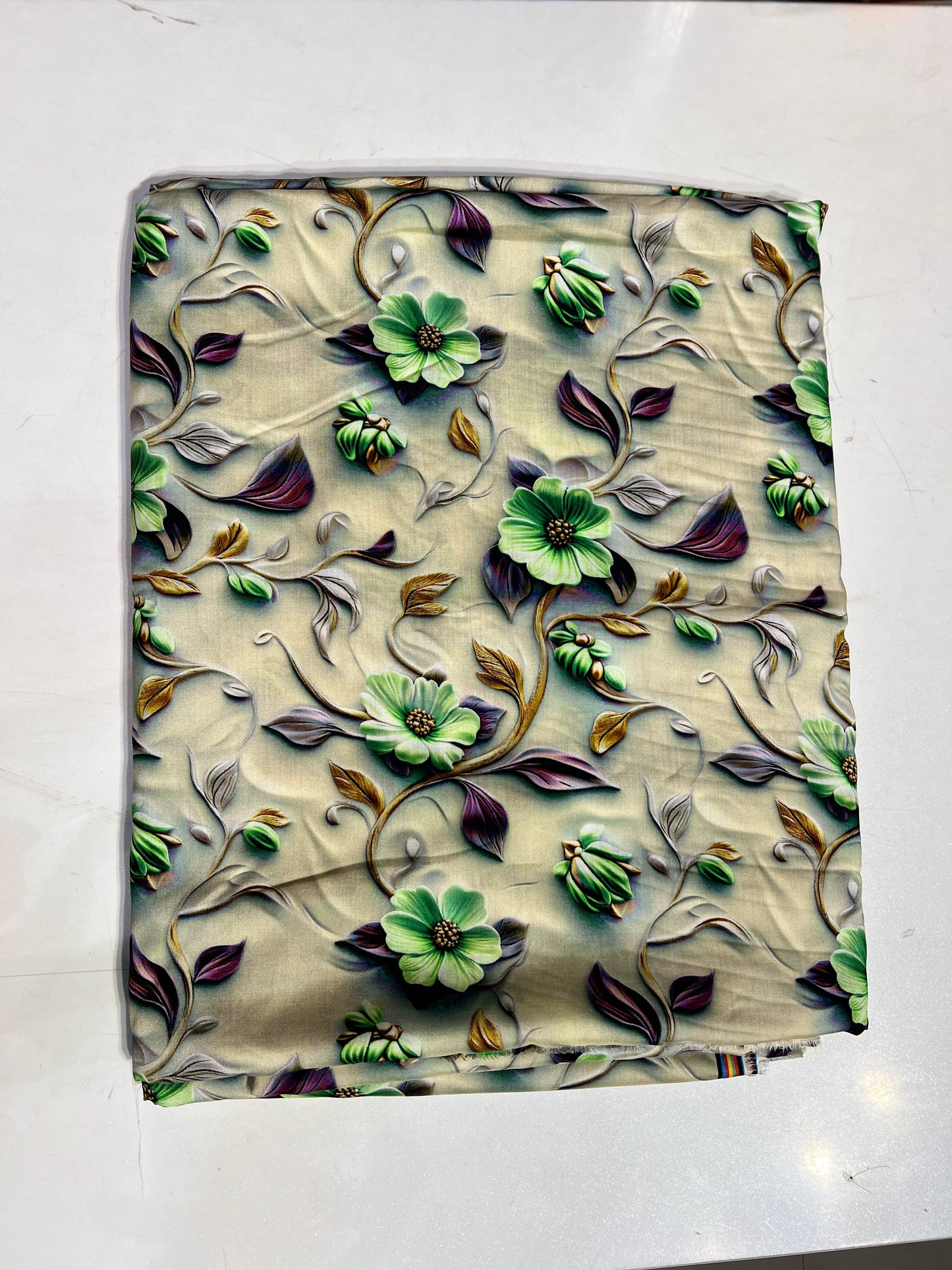 Unstitched Stone Linen Two Piece