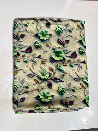 Unstitched Stone Linen Two Piece