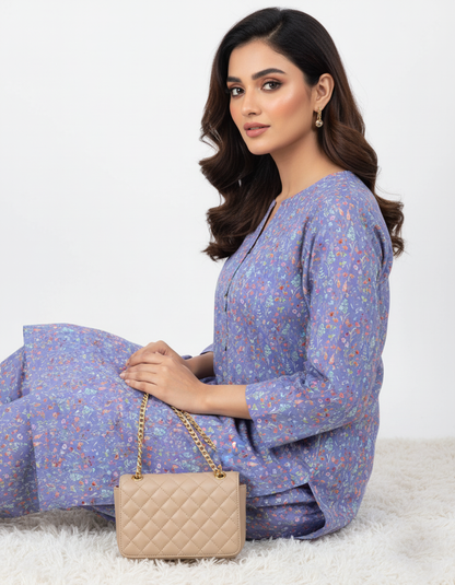 Unstitched Stone Linen Two Piece