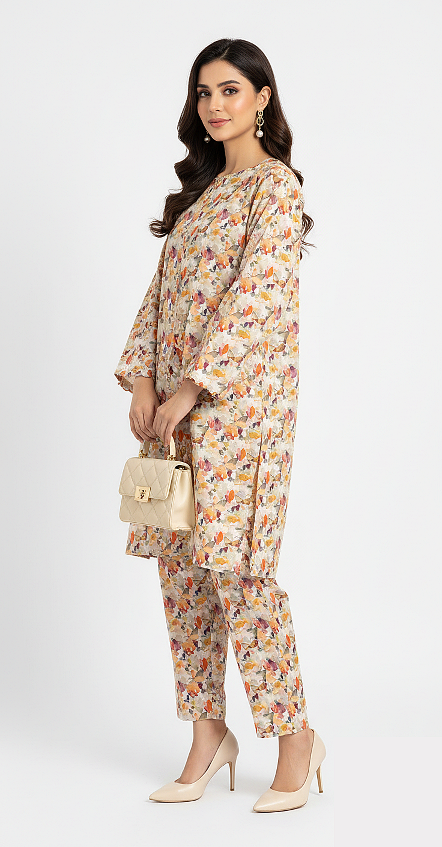 Unstitched Stone Linen Two Piece