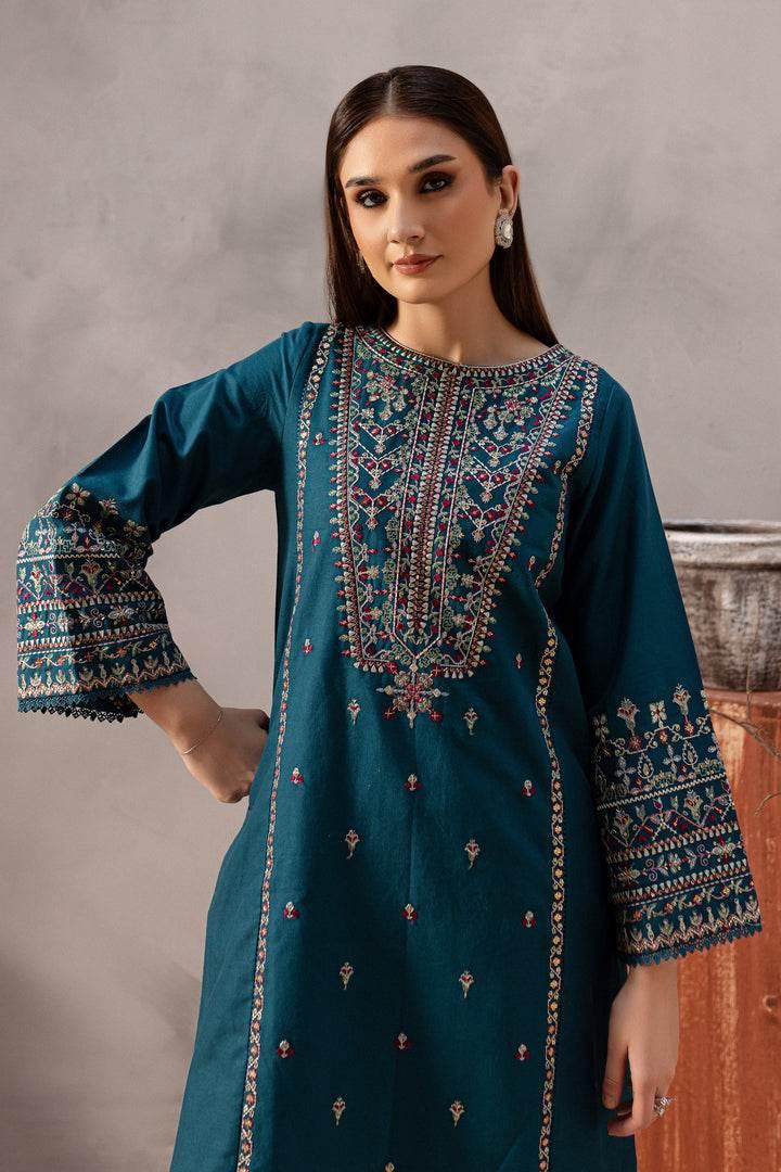 BATIK LAWN LUXURY UNSTITCHED EMB 2PC BLUE PEARL