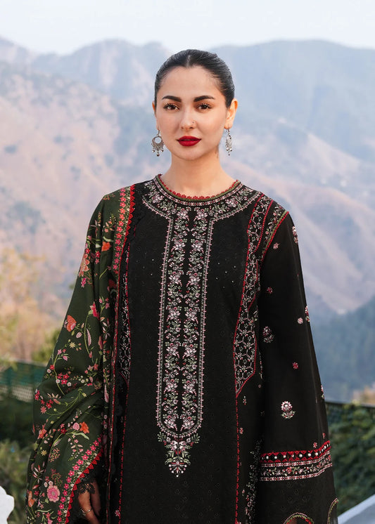 HUSSAIN REHAR DHANAK UNSTITCHED EMB 3PC