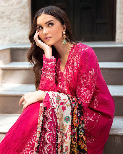 FAIZA SAQLAIN LAWN LUXURY UNSTITCHED EMB ZINNIA 3PC