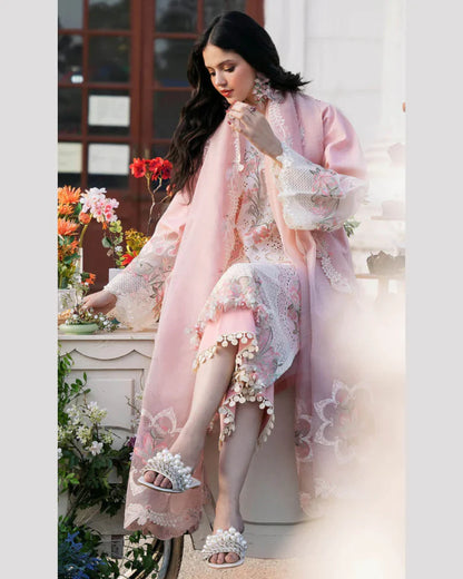 BIN ILYAS LAWN PREMIUM UNSTITCHED EMB 3PC