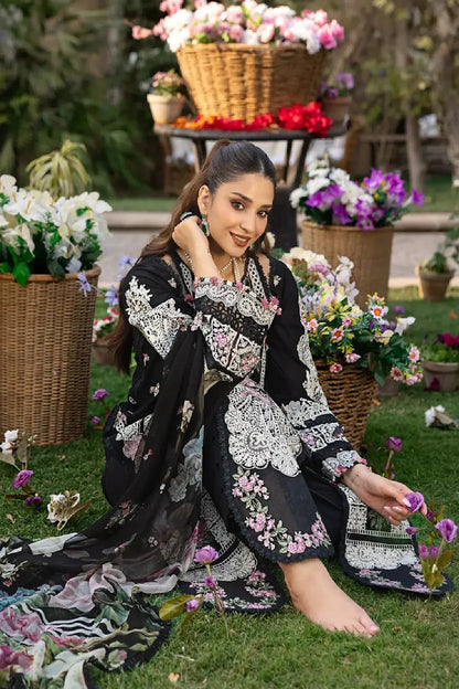 ELAF LAWN PREMIUM UNSTITCHED EMB 3PC