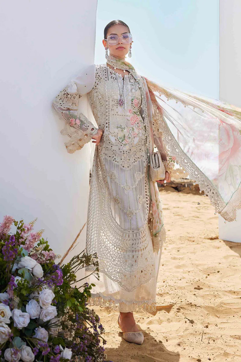 MARIA.B LAWN LUXURY UNSTITCHED EMB EID 26’ D-7 3PC