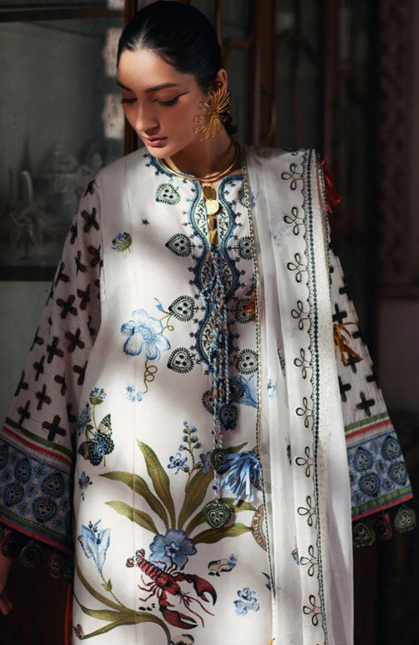 ELAF LAWN UNSTICH EMB 3PC AZUREH B EL25-4 B