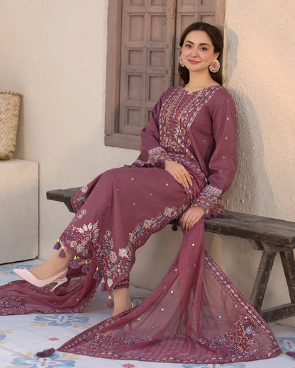 JADE LAWN PREMIUM UNSTITCHED EMB 3PC