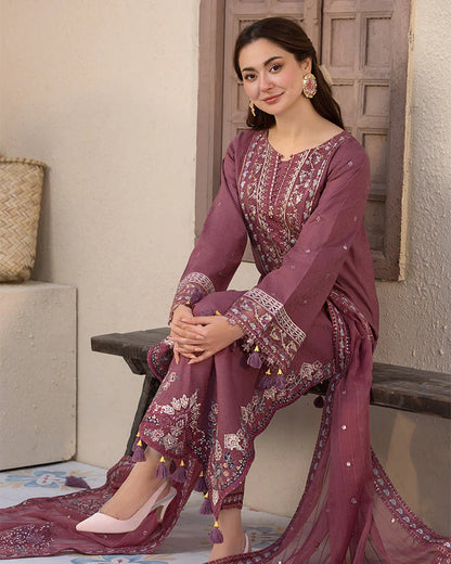 JADE LAWN PREMIUM UNSTITCHED EMB 3PC