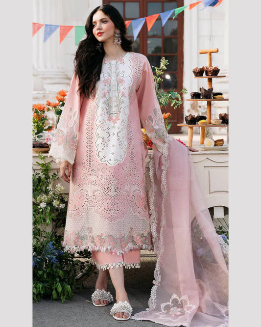 BIN ILYAS LAWN PREMIUM UNSTITCHED EMB 3PC