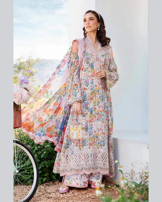 MARIA.B LAWN LUXURY UNSTICH PRINTED 3PC