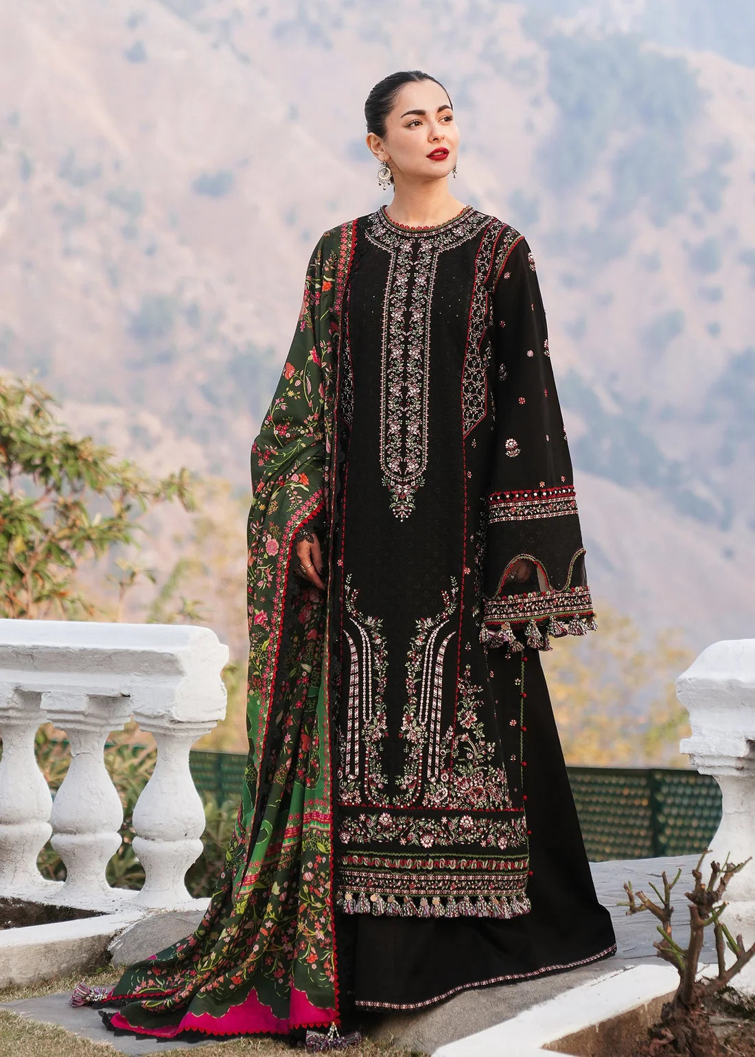 HUSSAIN REHAR DHANAK UNSTITCHED EMB 3PC