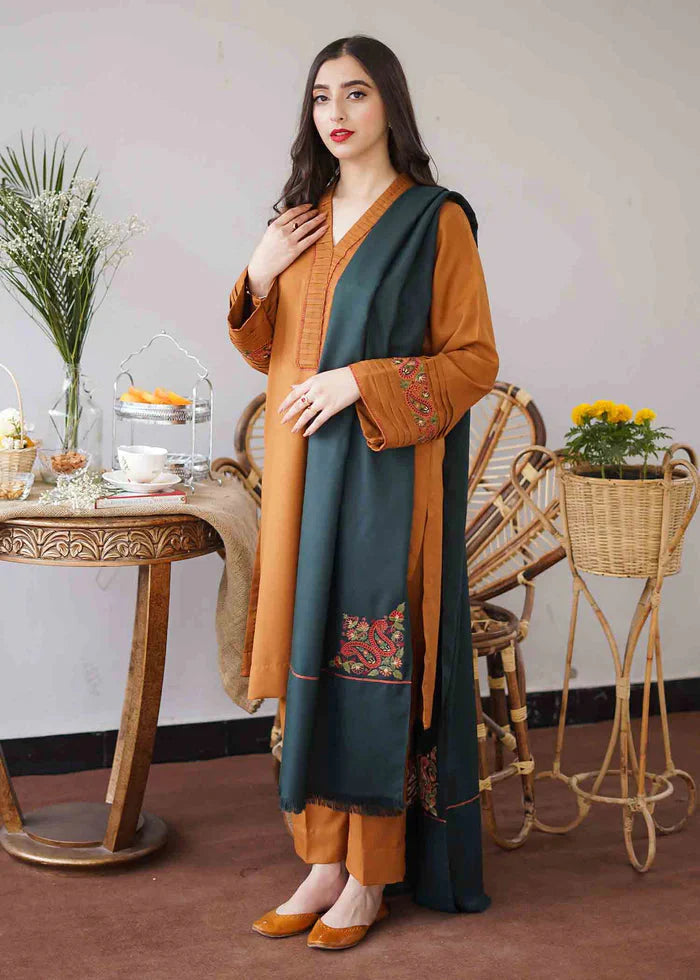 AISLING DHANAK PREMIUM UNSTITCHED EMB 3PC