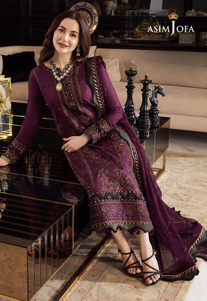 ASIM JOFA DHANAK UNSTITCHED EMB 3PC
