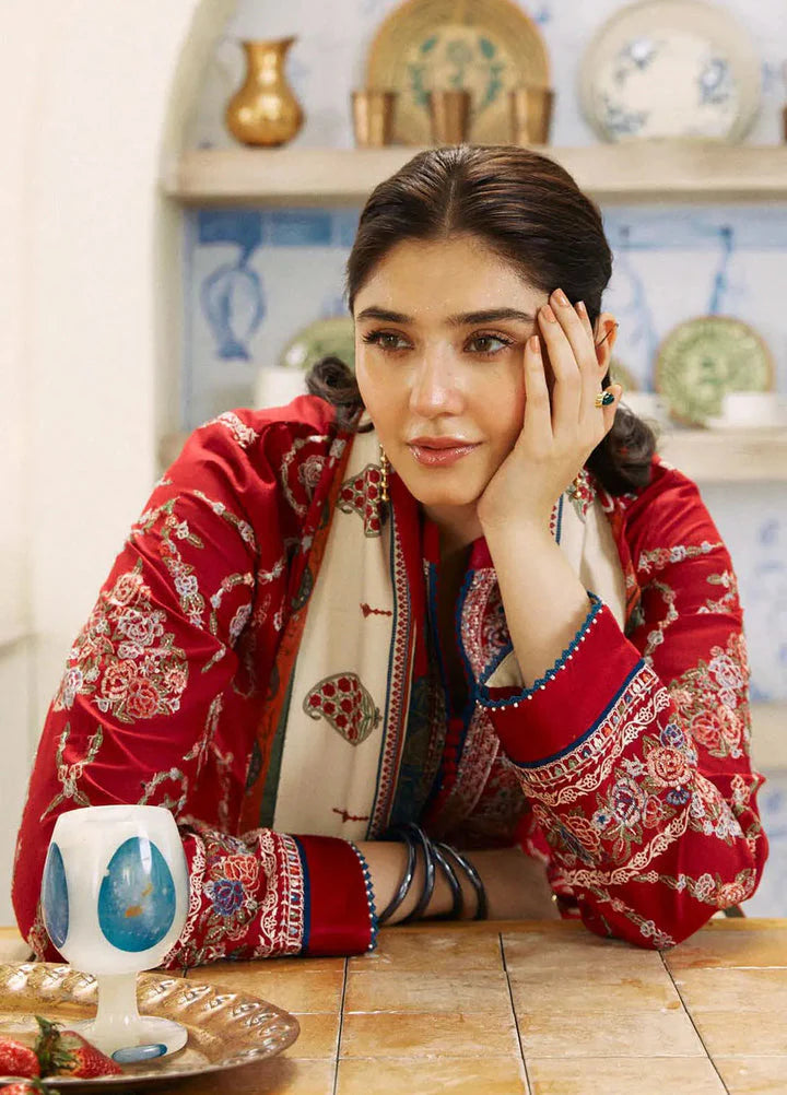 ZARA SHAHJAHAN DHANAK LUXURY UNSTITCHED EMB 3PC