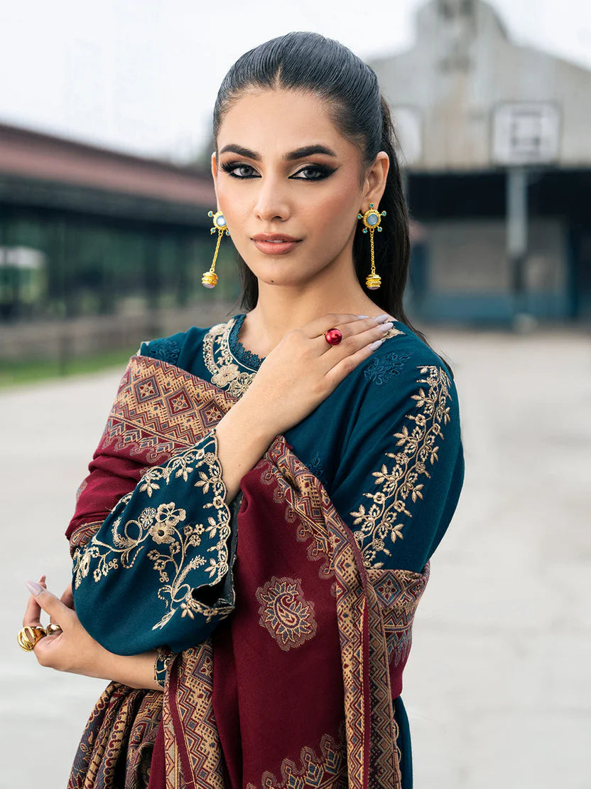 JAZMIN DHANAK LUXURY UNSTITCHED EMB 3PC