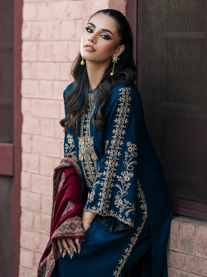 JAZMIN DHANAK LUXURY UNSTITCHED EMB 3PC