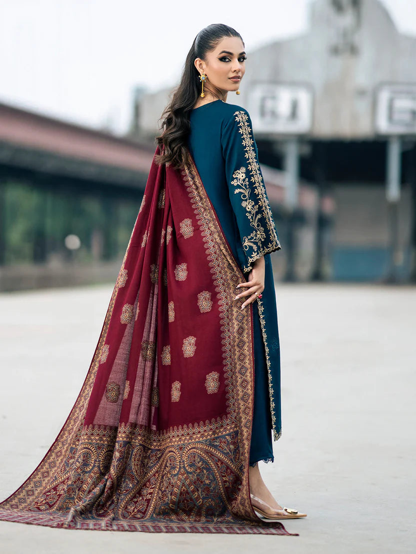 JAZMIN DHANAK LUXURY UNSTITCHED EMB 3PC