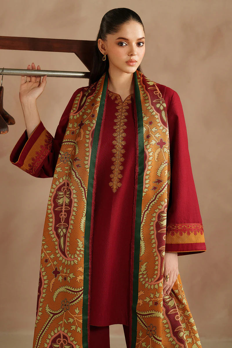 JAZMIN DHANAK LUXURY UNSTITCHED EMB 3PC