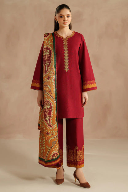 JAZMIN DHANAK LUXURY UNSTITCHED EMB 3PC