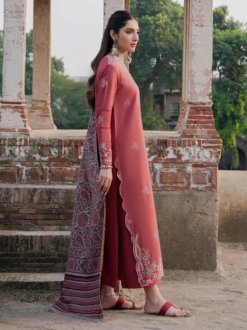 AIZEL DHANAK LUXURY UNSTITCHED EMB 3PC