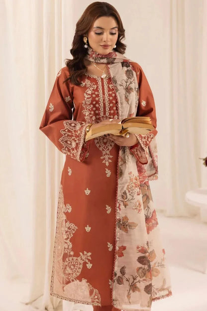 MUHAGNI DHANAK PREMIUM UNSTITCHED EMB 3PC