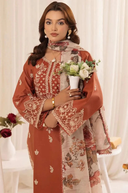 MUHAGNI DHANAK PREMIUM UNSTITCHED EMB 3PC