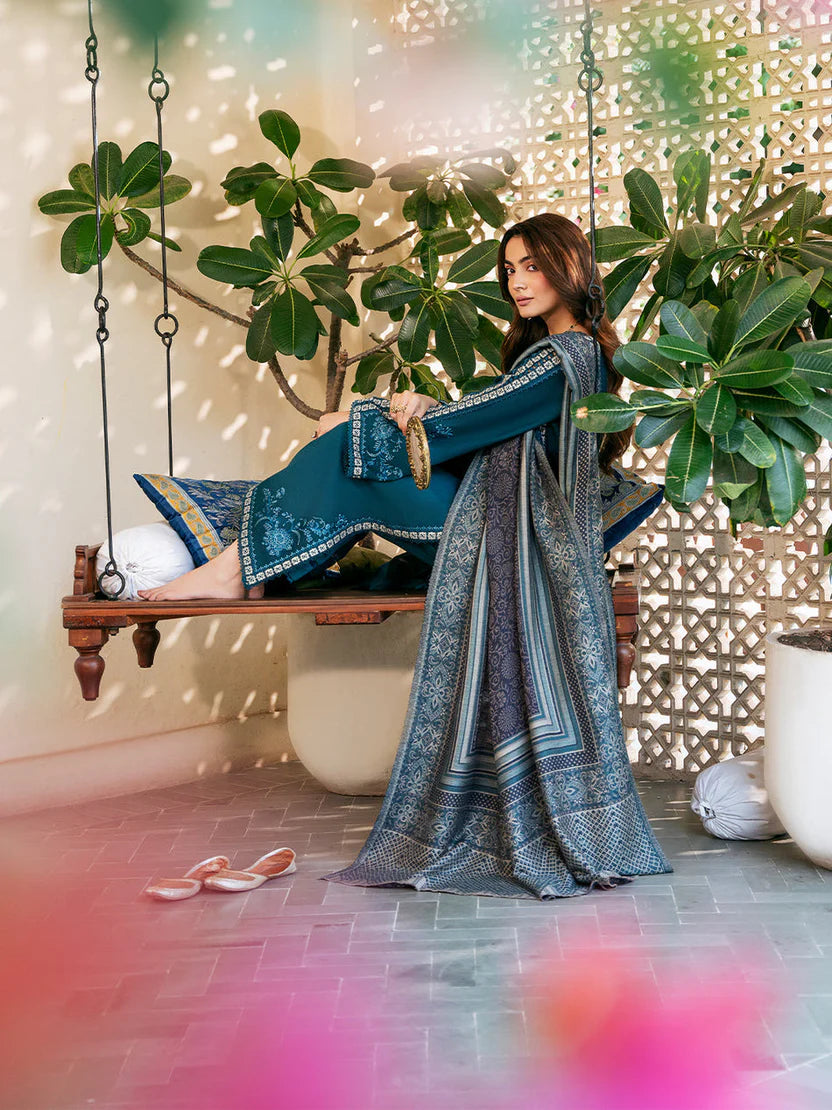 IZEL DHANAK PREMIUM UNSTITCHED EMB 3PC