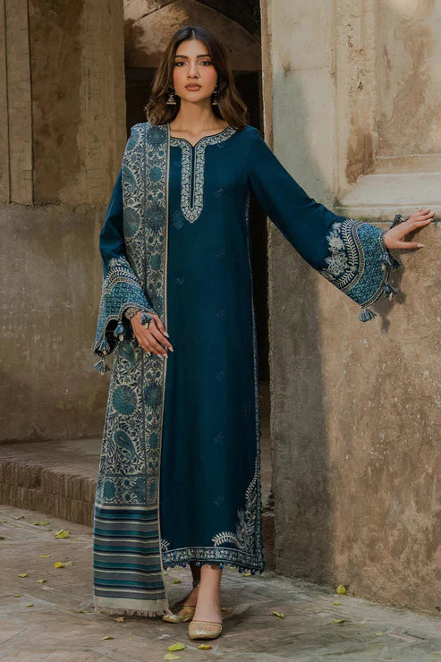 IZEL DHANAK LUXURY UNSTITCHED EMB 3PC