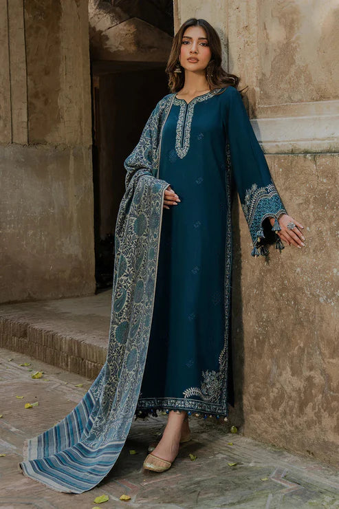 IZEL DHANAK LUXURY UNSTITCHED EMB 3PC
