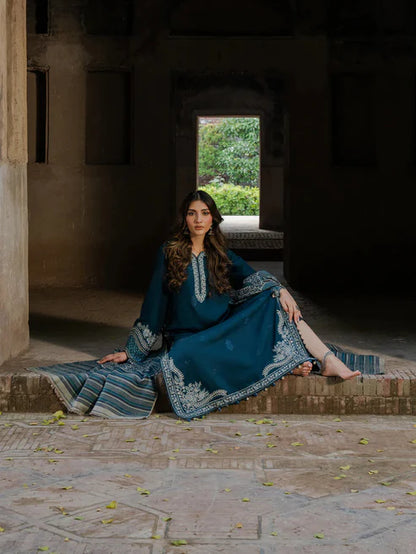 IZEL DHANAK LUXURY UNSTITCHED EMB 3PC