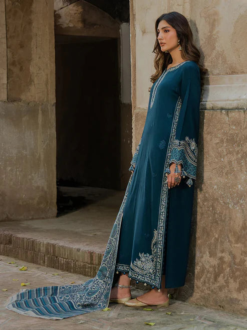 IZEL DHANAK LUXURY UNSTITCHED EMB 3PC