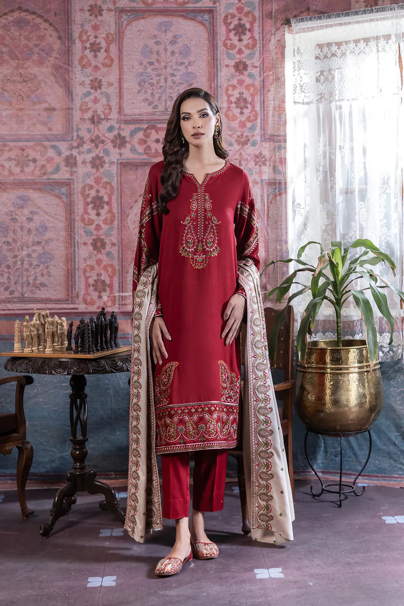 NOOR BY SADIA DHANAK UNSTITCHED EMB 3PC