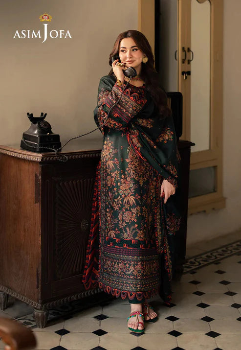ASIM JOFA DHANAK UNSTITCHED EMB 3PC