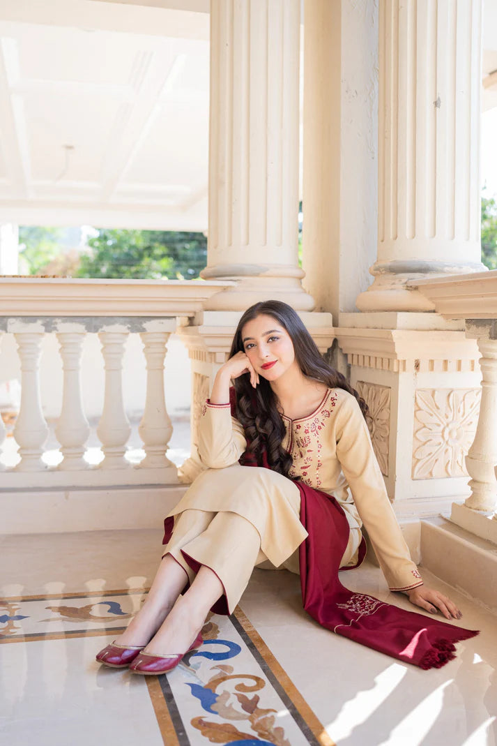 AISLING DHANAK PREMIUM UNSTITCHED EMB 3PC