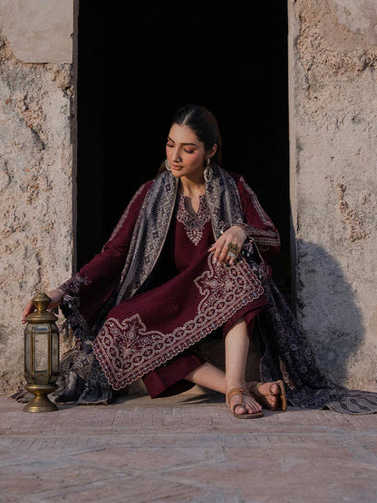 JAZMIN DHANAK LUXURY UNSTITCHED EMB 3PC