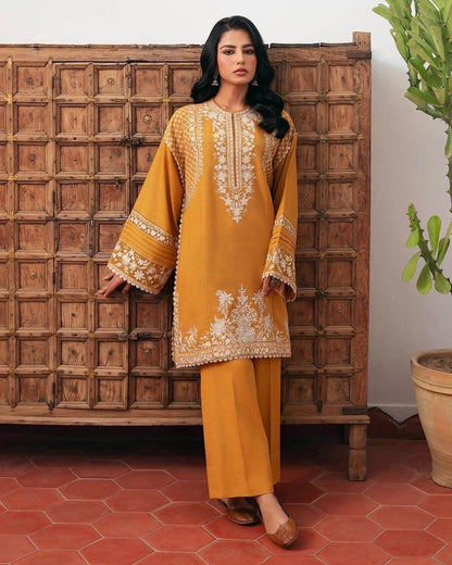 BATIK DHANAK LUXURY UNSTITCHED EMB 2PC