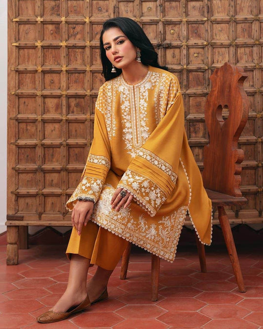 BATIK DHANAK LUXURY UNSTITCHED EMB 2PC