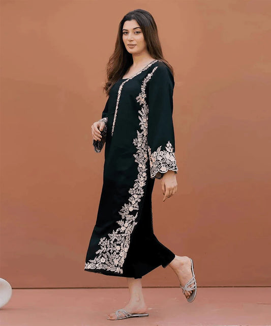 DHANAK LUXURY UNSTITCHED EMB 2PC