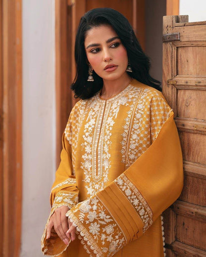 BATIK DHANAK LUXURY UNSTITCHED EMB 2PC