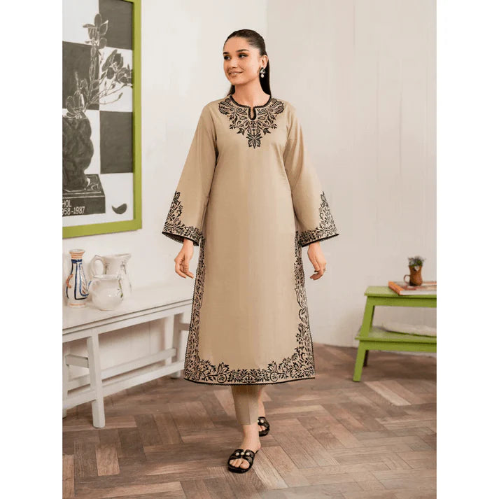 COCO BY ZARA SHAHJAHAN LINEN UNSTICH EMB 2PC